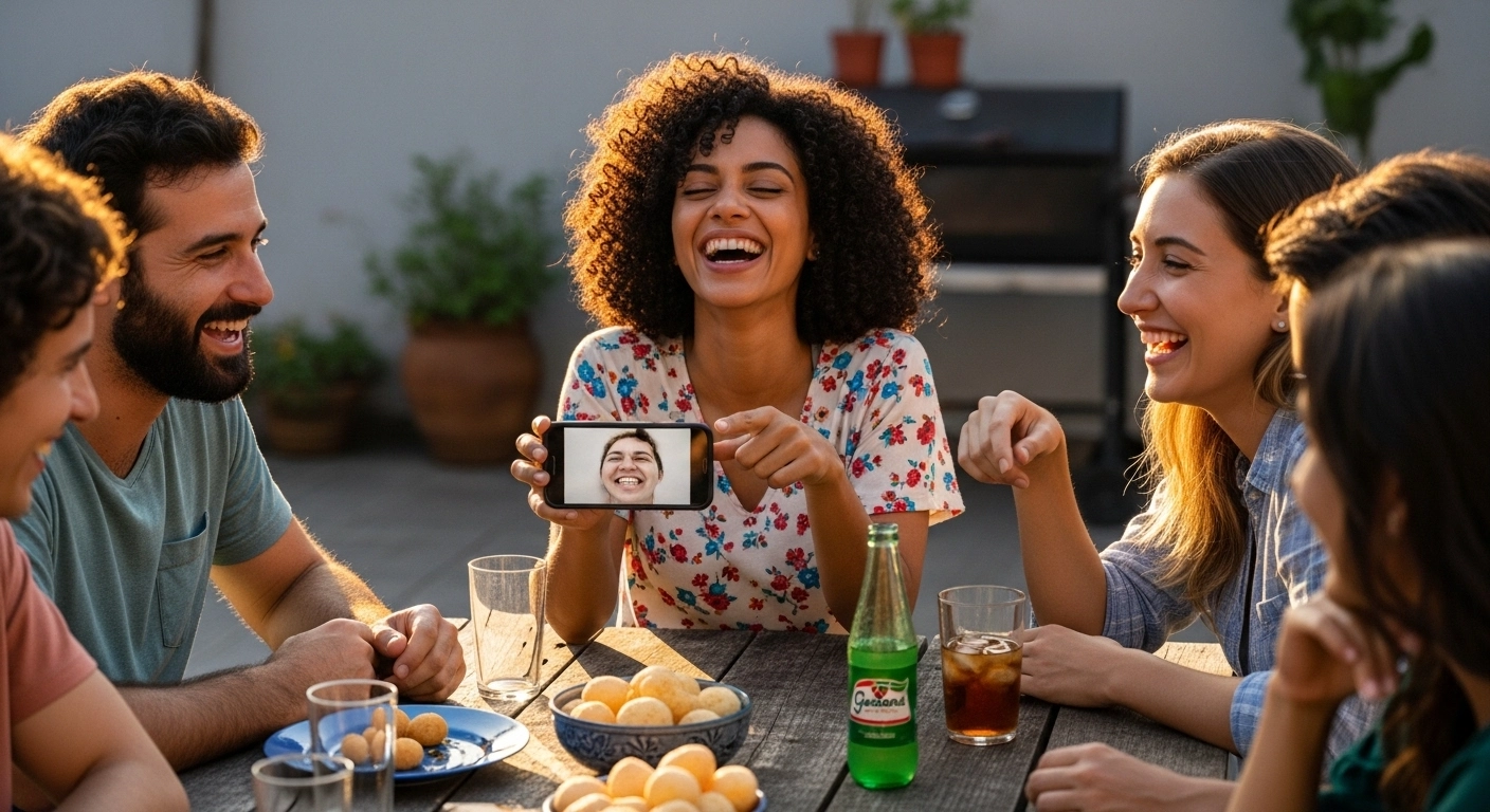 Mensagem curta para acompanhar foto zoeira entre amigos